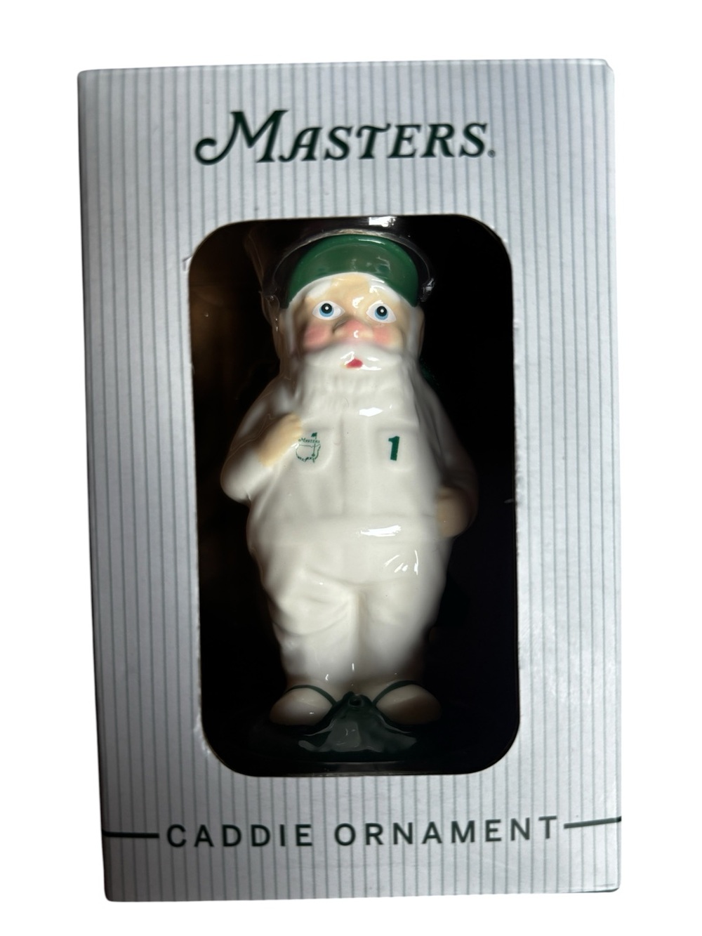 Masters White and Green Caddie Ornament